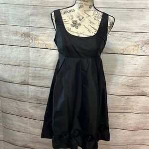 Jack Rogers Dress Silk Black Embroidered Medallions Design LBD Cocktail Size 2